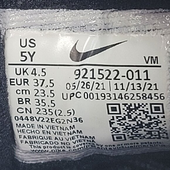 Nike Air Max 97 Triple Black Youth Sneakers 921522-011 US Size 5Y - Picture 8 of 8